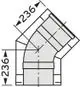 Vaillant-Bogen-45-Grad-DN-300-200-Edelstahl-fuer-Abgassystem-Fassade-DN-200-0020095548 gallery number 1